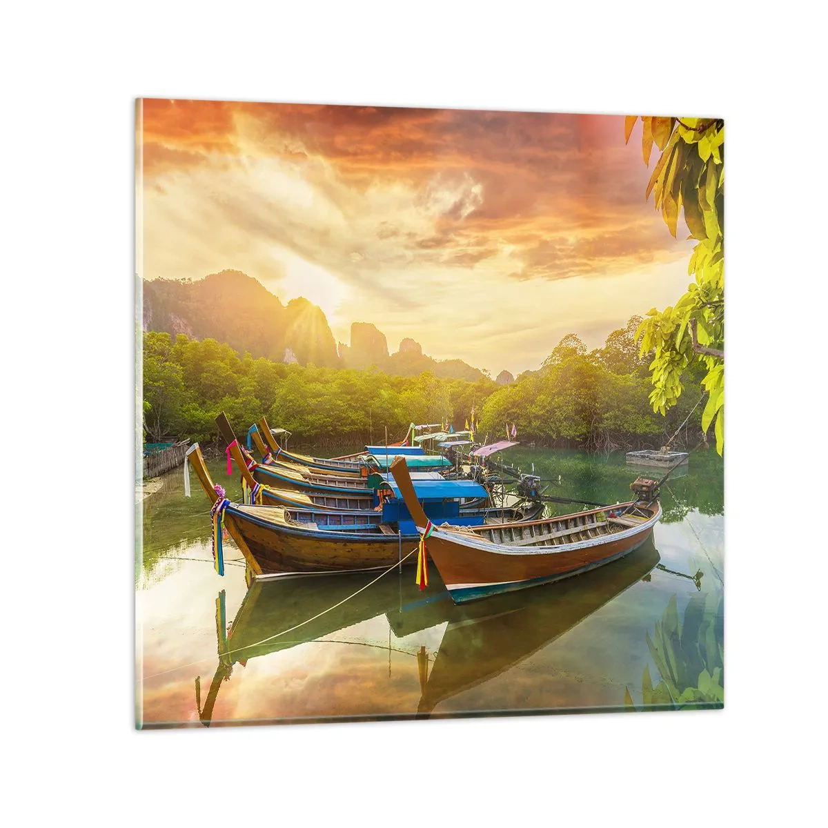 Obraz na skle - Před rušným dnem - 60x60 cm