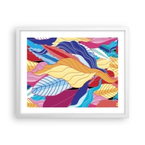 Plakát v bílém rámu - Barevný nepořádek - 50x40 cm
