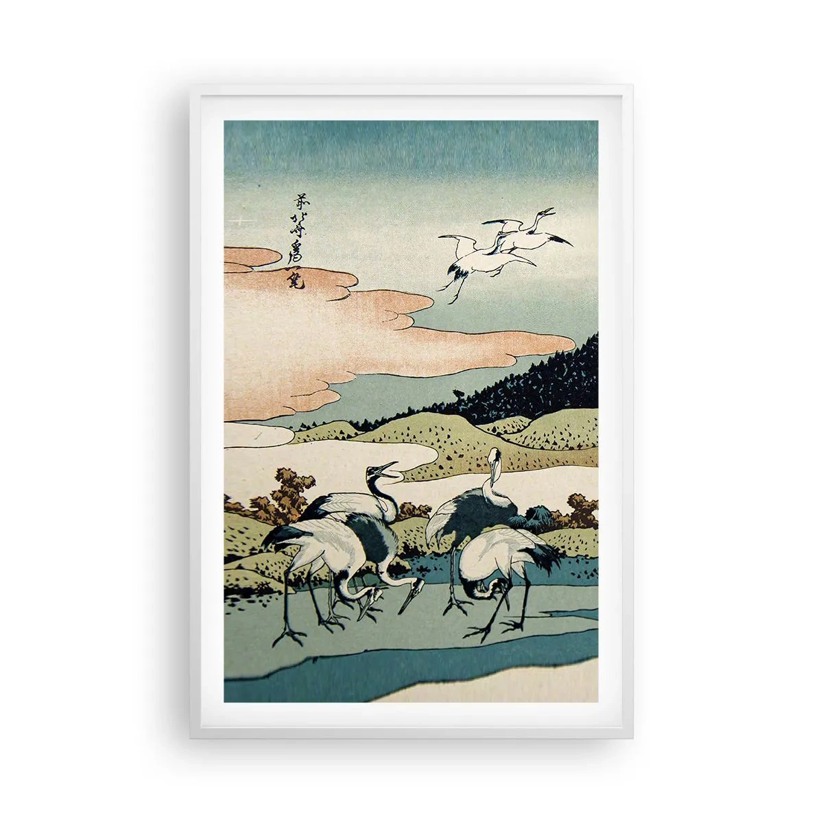 Plakát v bílém rámu - V japonském duchu - 61x91 cm