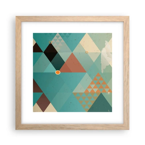 Plakát v rámu světlý dub - Jednota mnohosti, mnohost jednoty - 30x30 cm