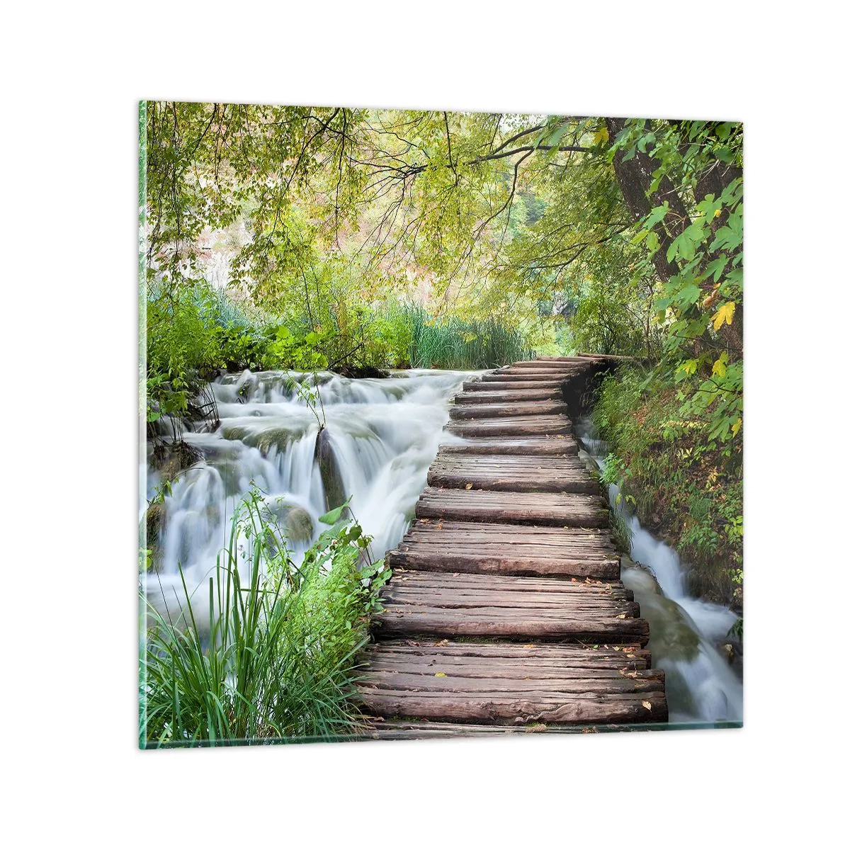Obraz na skle - Voda není vůbec tichá - 70x70 cm