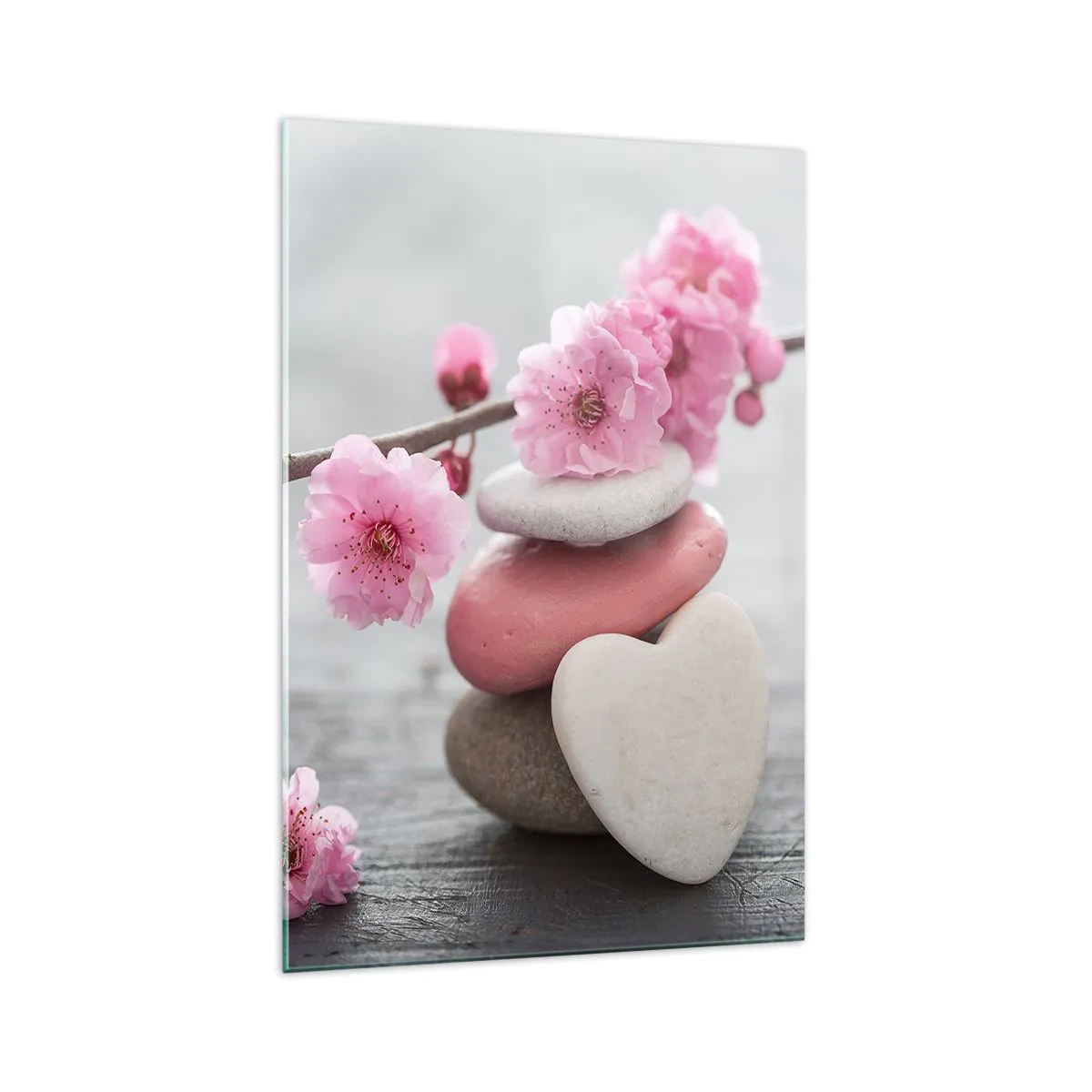 Obraz na skle - Blaženost s višňovým květem - 70x100 cm