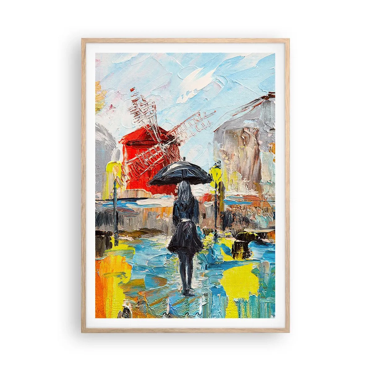 Plakát v rámu světlý dub - Pařížské legendy - 70x100 cm