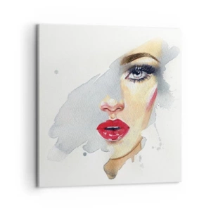 Obraz na plátně - Odraz v kapce vody - 60x60 cm