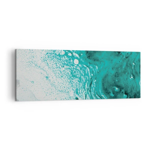 Obraz na plátně - Propadnout v bílé a tyrkysové - 140x50 cm