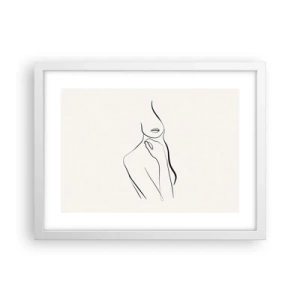 Plakát v bílém rámu - Vlna melancholie - 40x30 cm