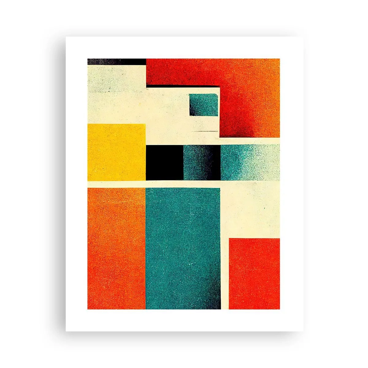 Plakát - Geometrická abstrakce – dobrá energie - 40x50 cm