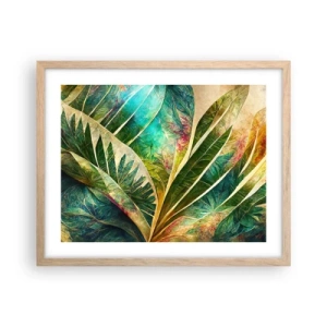 Plakát v rámu světlý dub - Barvy tropů - 50x40 cm