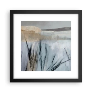 Plakát v černém rámu - Zimní pole - 30x30 cm