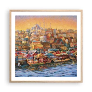 Plakát v rámu světlý dub - Istanbulský příběh - 60x60 cm