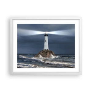 Plakát v bílém rámu - Zde…zde…tady! - 50x40 cm