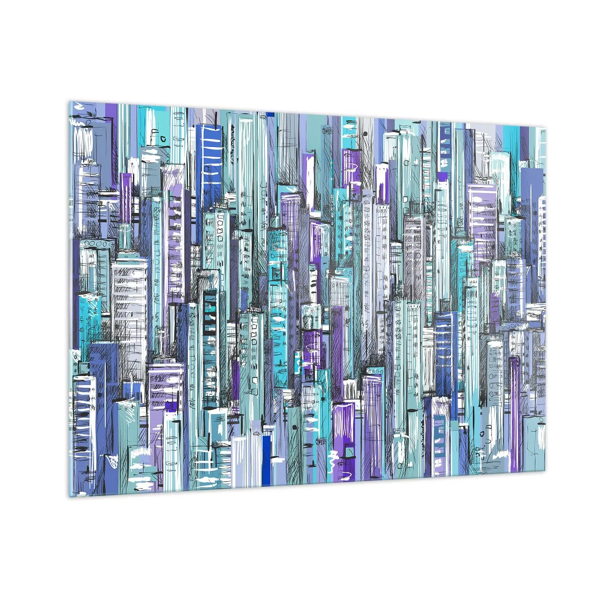 Obraz na skle - Zmodralé od nebe - 100x70 cm