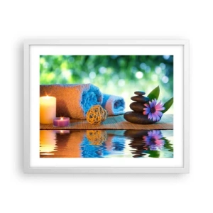 Plakát v bílém rámu - Čas pro tělo - 50x40 cm