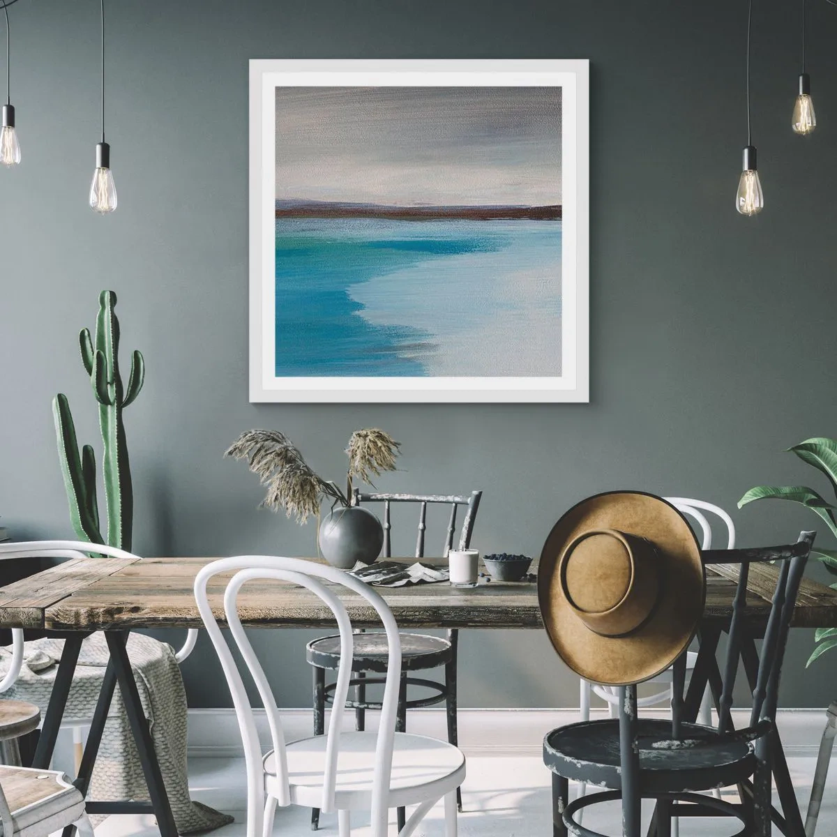 Plakát v bílém rámu - Horizontální krajina - 60x60 cm