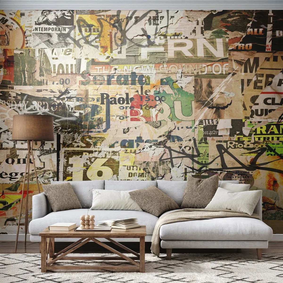 Fototapeta Samolepicí Deluxe Sticker - Och, děje se to… - Graffiti, Nástěnná malba, Kus - 250x175 cm