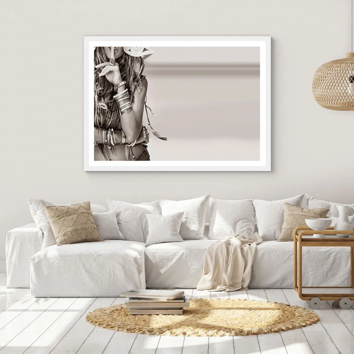 Plakát v bílém rámu - Jako dívka - 100x70 cm