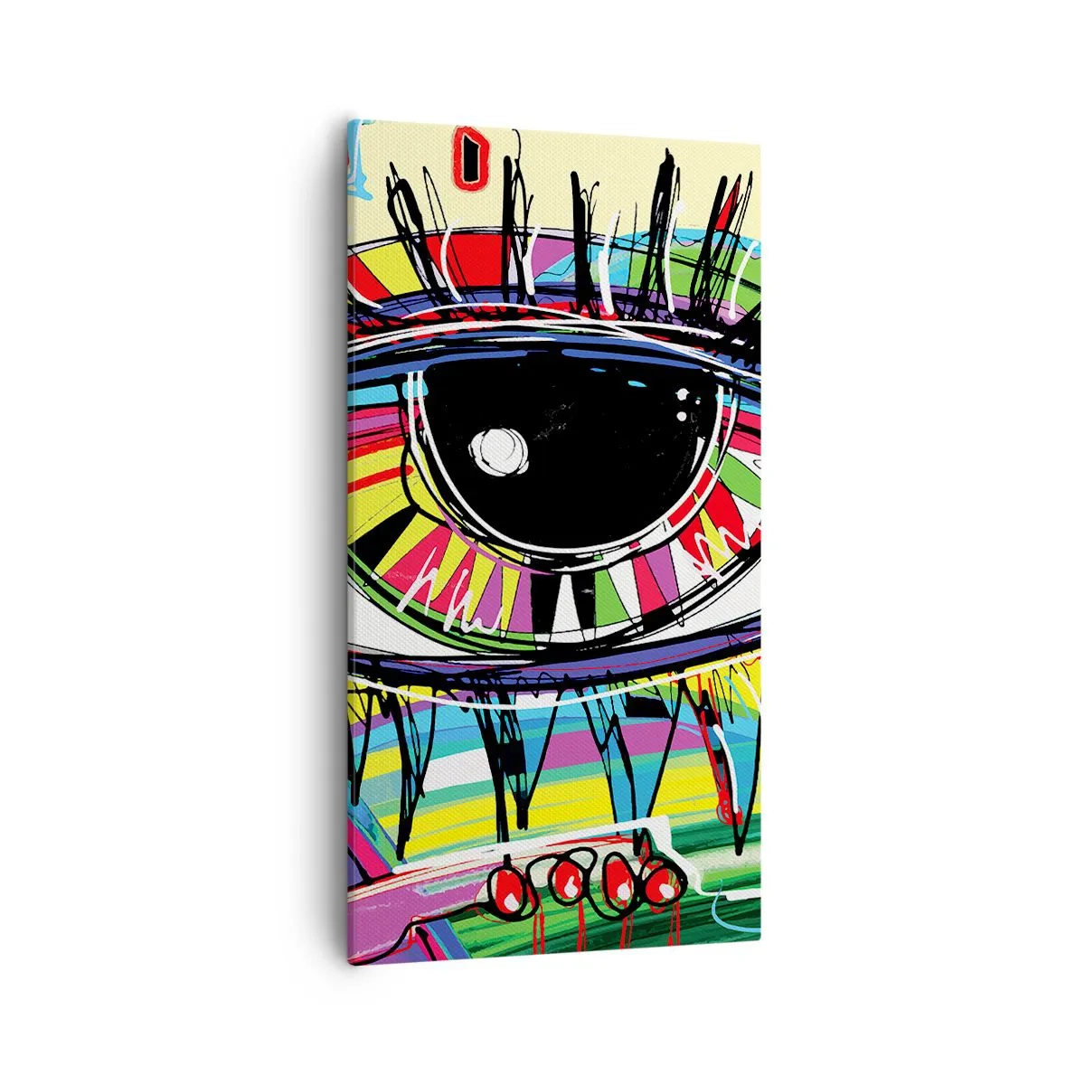 Obraz na plátně - Barevné oko - barevná duše - 55x100 cm