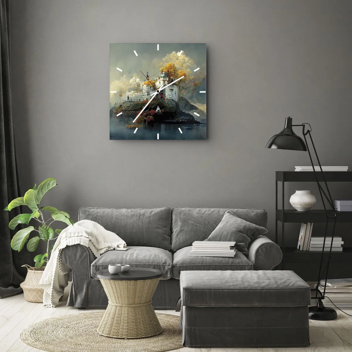 Nástěnné hodiny - Začátek romantického příběhu - 40x40 cm