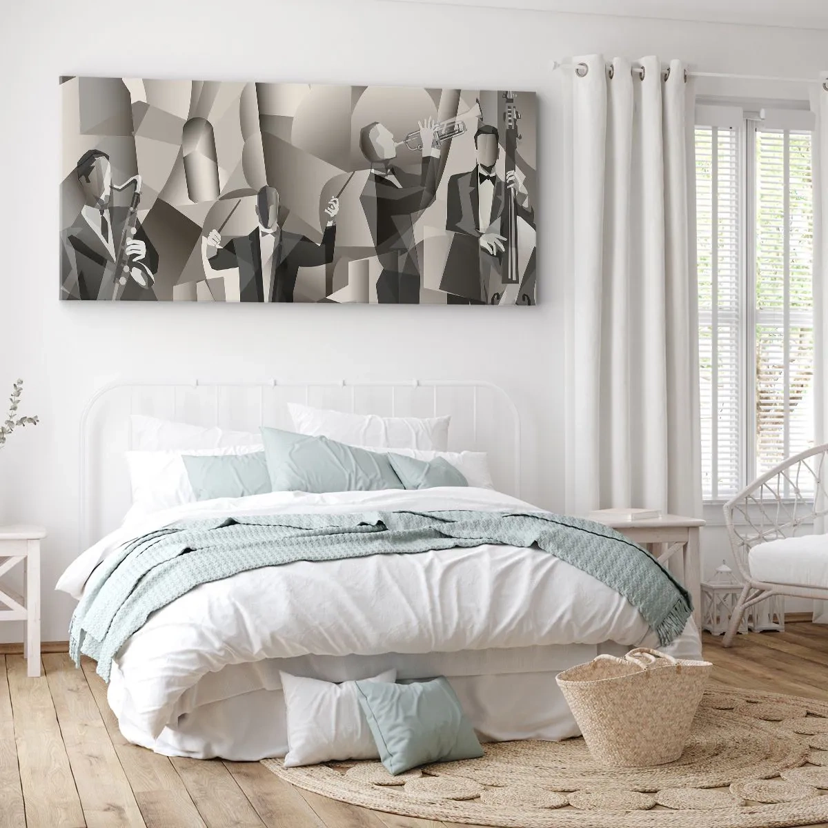 Obraz na plátně - V prostoru zvuků - 90x30 cm