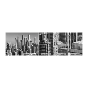 Vzor Fototapety Premium Sand - Město nad pouští - Architektura, Město, Dubaj - 100x30 cm