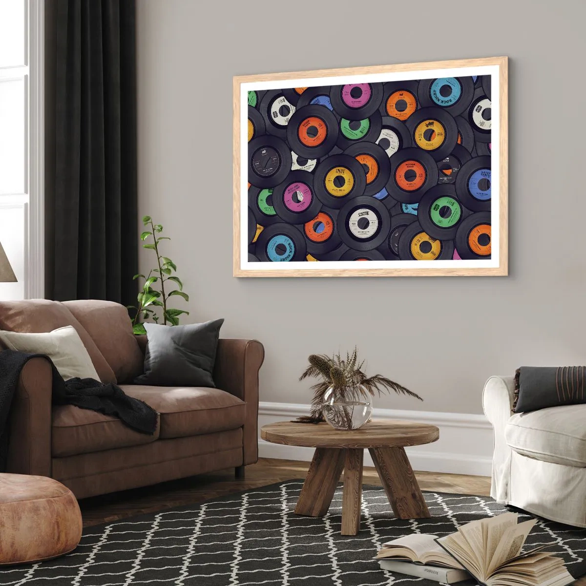 Plakát v rámu světlý dub - Barvy klasiky - 91x61 cm