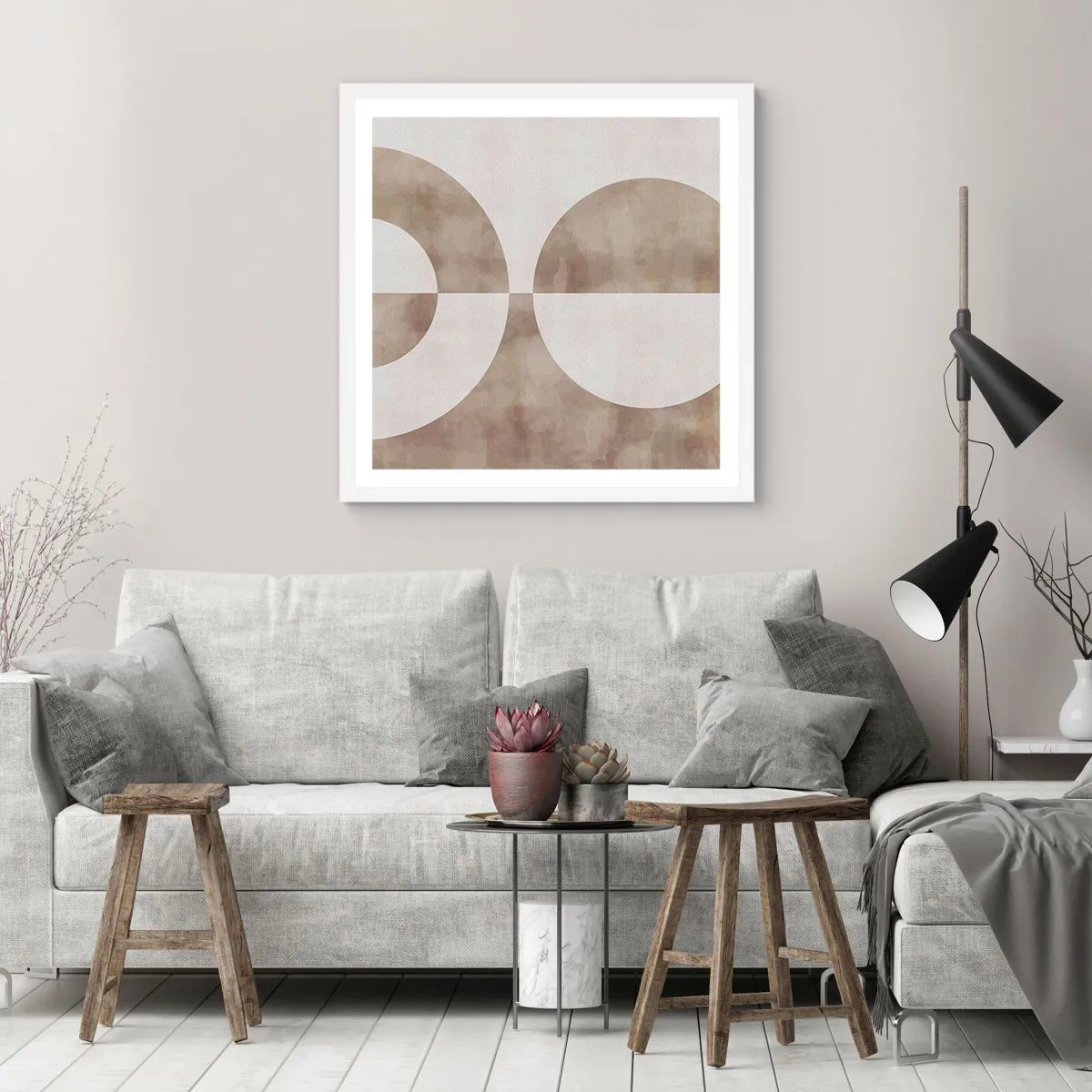 Plakát v bílém rámu - Podobnosti a rozdíly - 40x40 cm