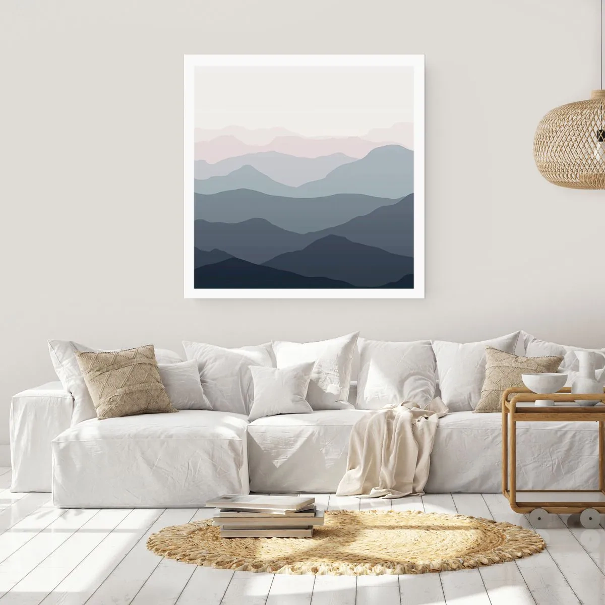 Plakát - Vlny hor - 60x60 cm