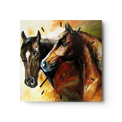 Nástěnné hodiny - Dvakrát více půvabu - 30x30 cm