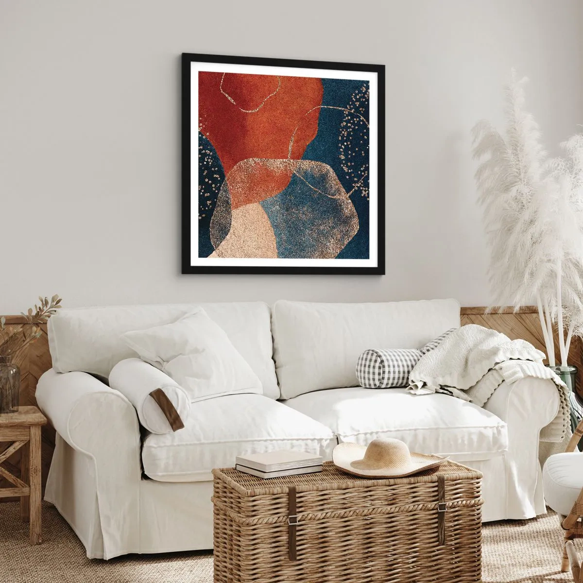 Plakát v černém rámu - Lehkost bytí - 40x40 cm