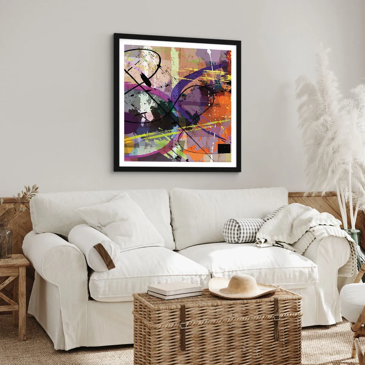 Plakát v černém rámu - Lze přímo nebo kolem - 40x40 cm