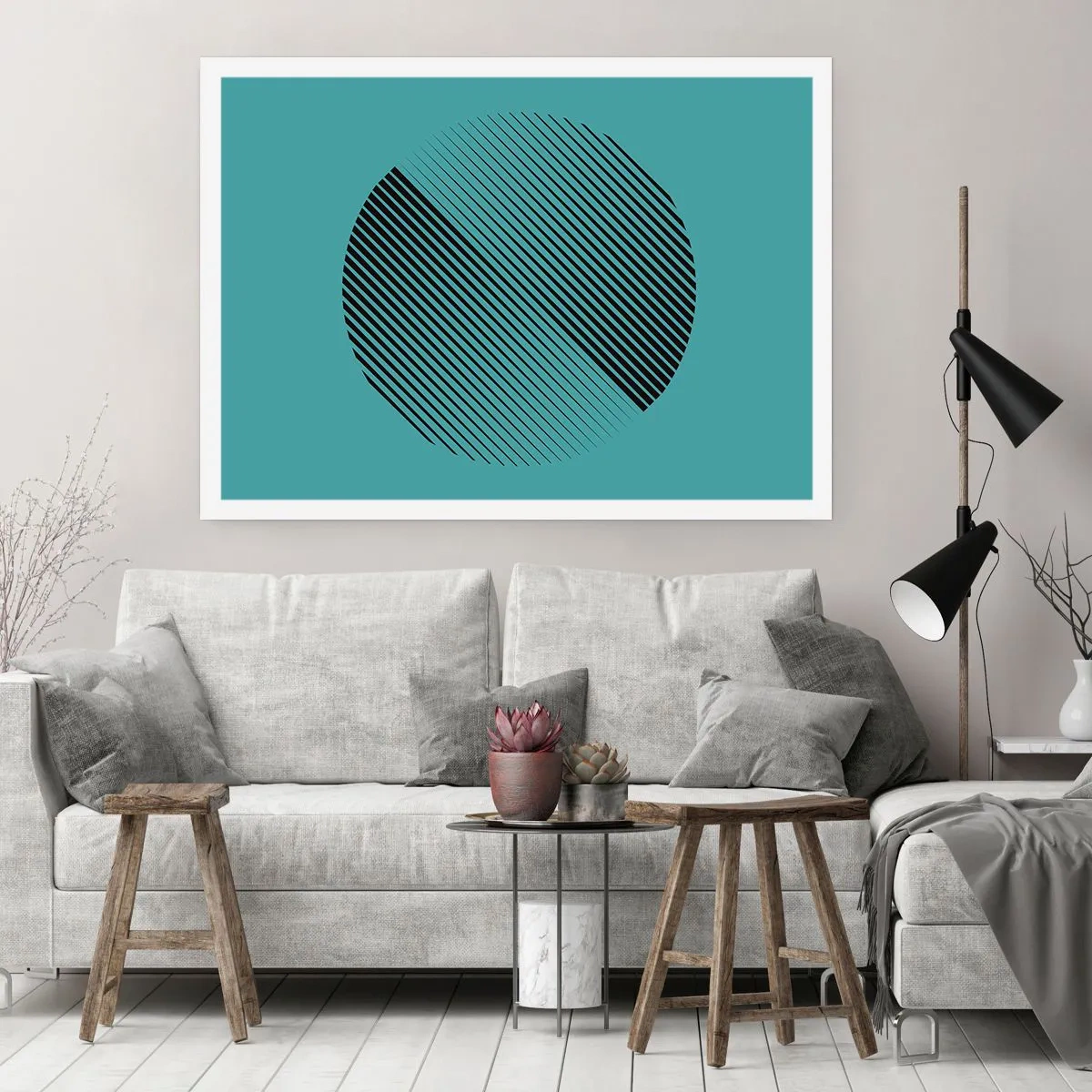 Plakát - Kruh – geometrická variace - 91x61 cm