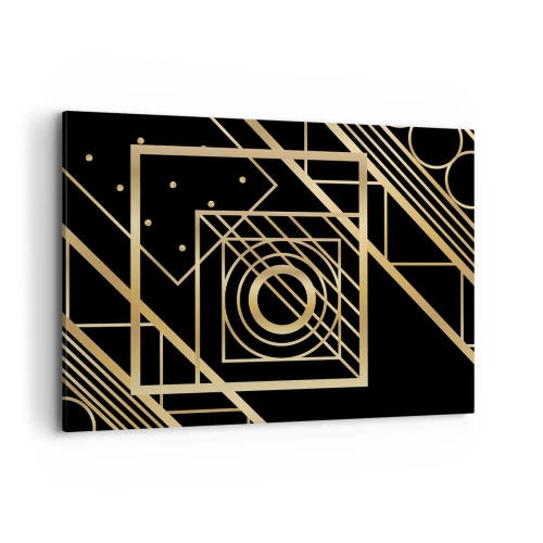 Obraz na plátně - Zlatá geometrie - 100x70 cm