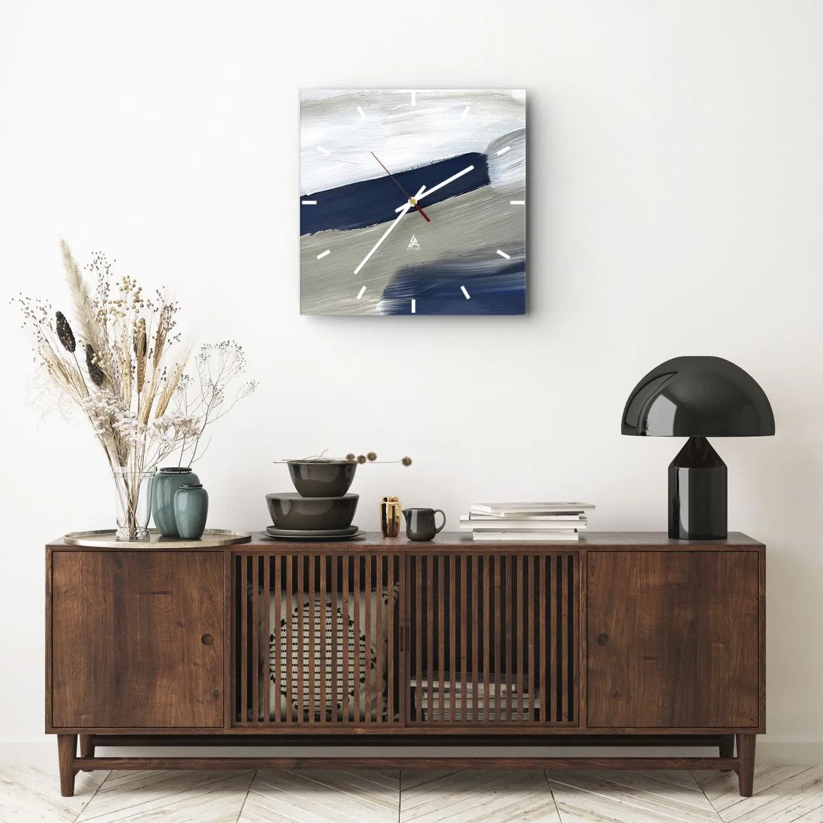 Nástěnné hodiny - Setkání s bílou - 30x30 cm