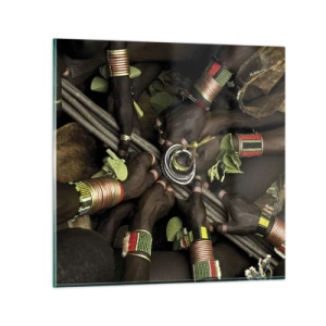 Obraz na skle - Jsme spolu - 40x40 cm