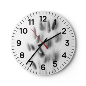 Nástěnné hodiny - Její načechranost tráva - 40x40 cm