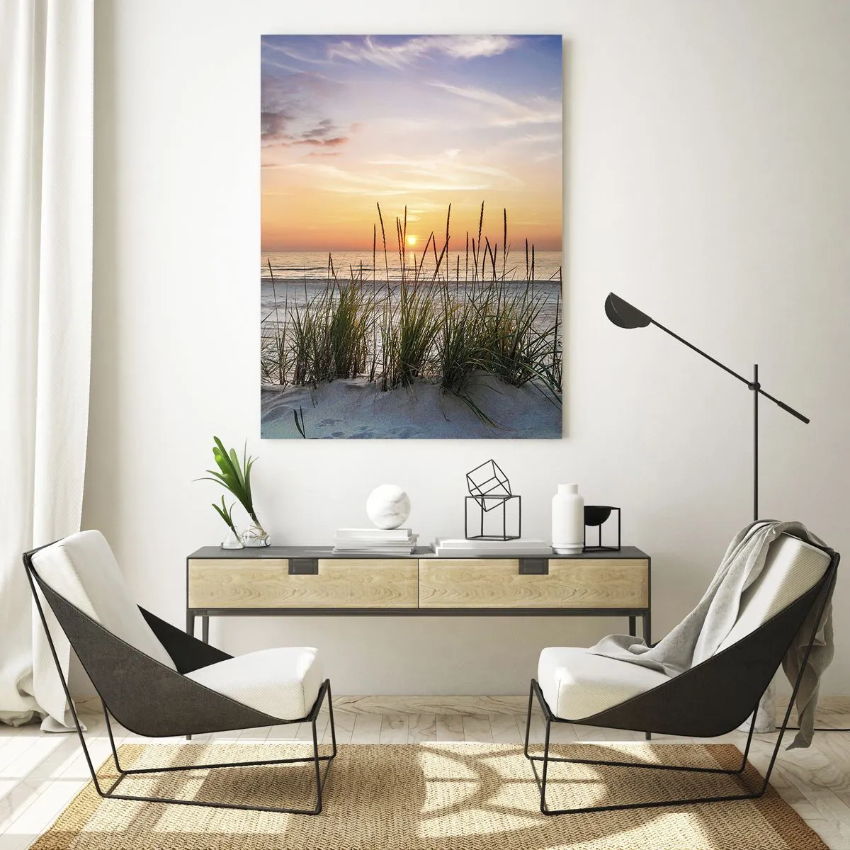 Obraz na skle - Podívej se, představ si a pociť - 50x70 cm