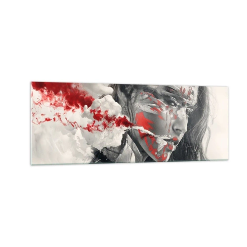 Obraz na skle - Ve spárech absurdity - 140x50 cm