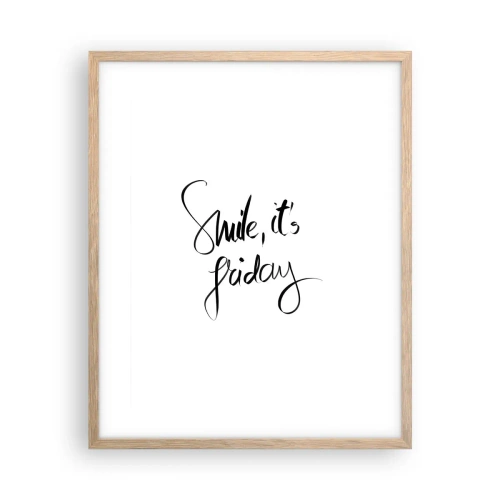 Plakát v rámu světlý dub - Opravdová radost - 40x50 cm