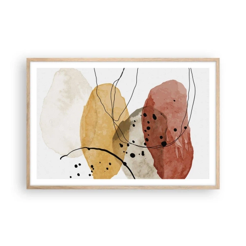 Plakát v rámu světlý dub - Jako lehký, průzračný vzduch - 91x61 cm