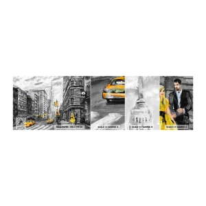 Vzor Fototapety Samolepicí Deluxe Sticker - Newyorský příběh - Město, New York, Architektura - 100x30 cm