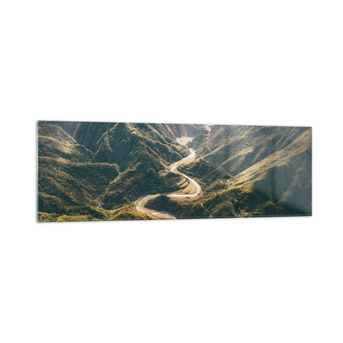 Obraz na skle - Přímo ze srdce hor - 160x50 cm