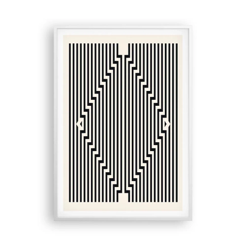 Plakát v bílém rámu - Geometrická iluze - 70x100 cm