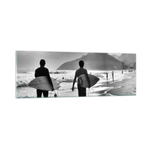 Obraz na skle - Samba na jednu vlnu - 90x30 cm