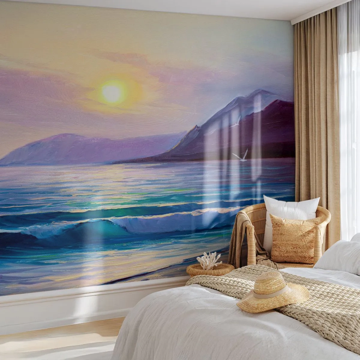 Fototapeta Premium Canvas - Křišťál vody a vzduchu - Krajina, Moře, hory - 100x70 cm