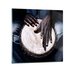 Obraz na skle - Žijte ve svém rytmu - 60x60 cm