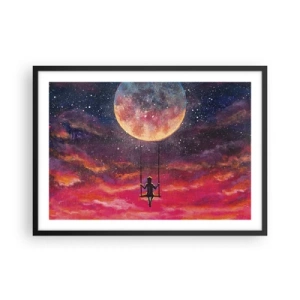 Plakát v černém rámu - Stavět si vzdušné zámky - 70x50 cm