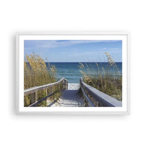 Plakát v bílém rámu - Na slunci, ve větru - 70x50 cm