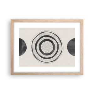 Plakát v rámu světlý dub - Důležité je to, co je uprostřed - 40x30 cm