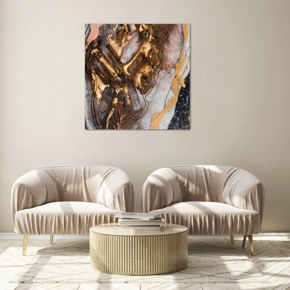 Obraz na skle - Prvek země - 50x50 cm