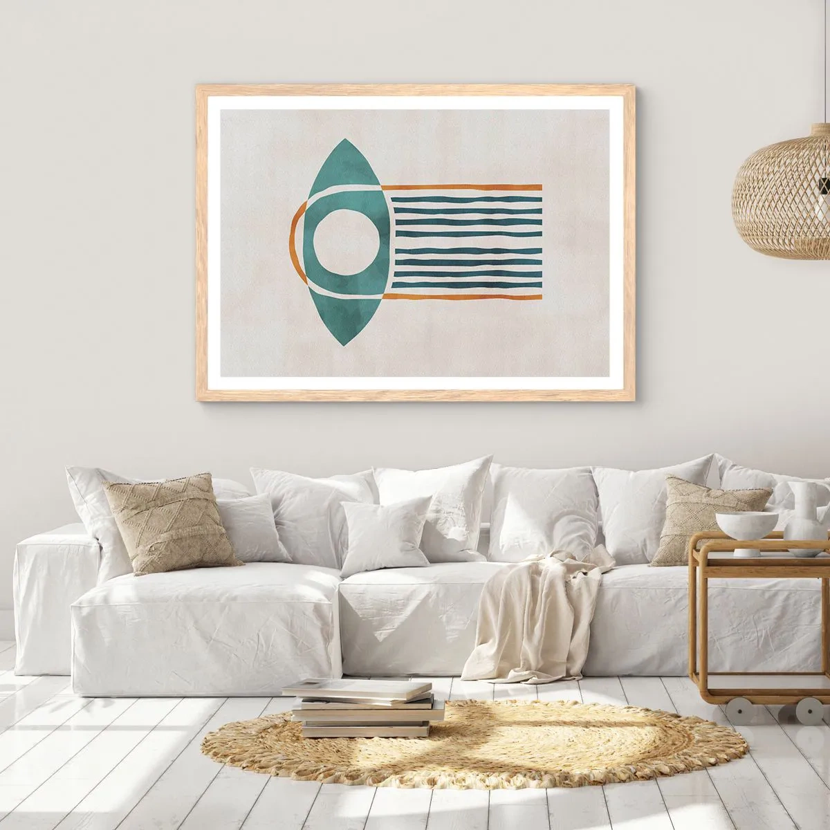 Plakát v rámu světlý dub - Znaky a rituály - 100x70 cm